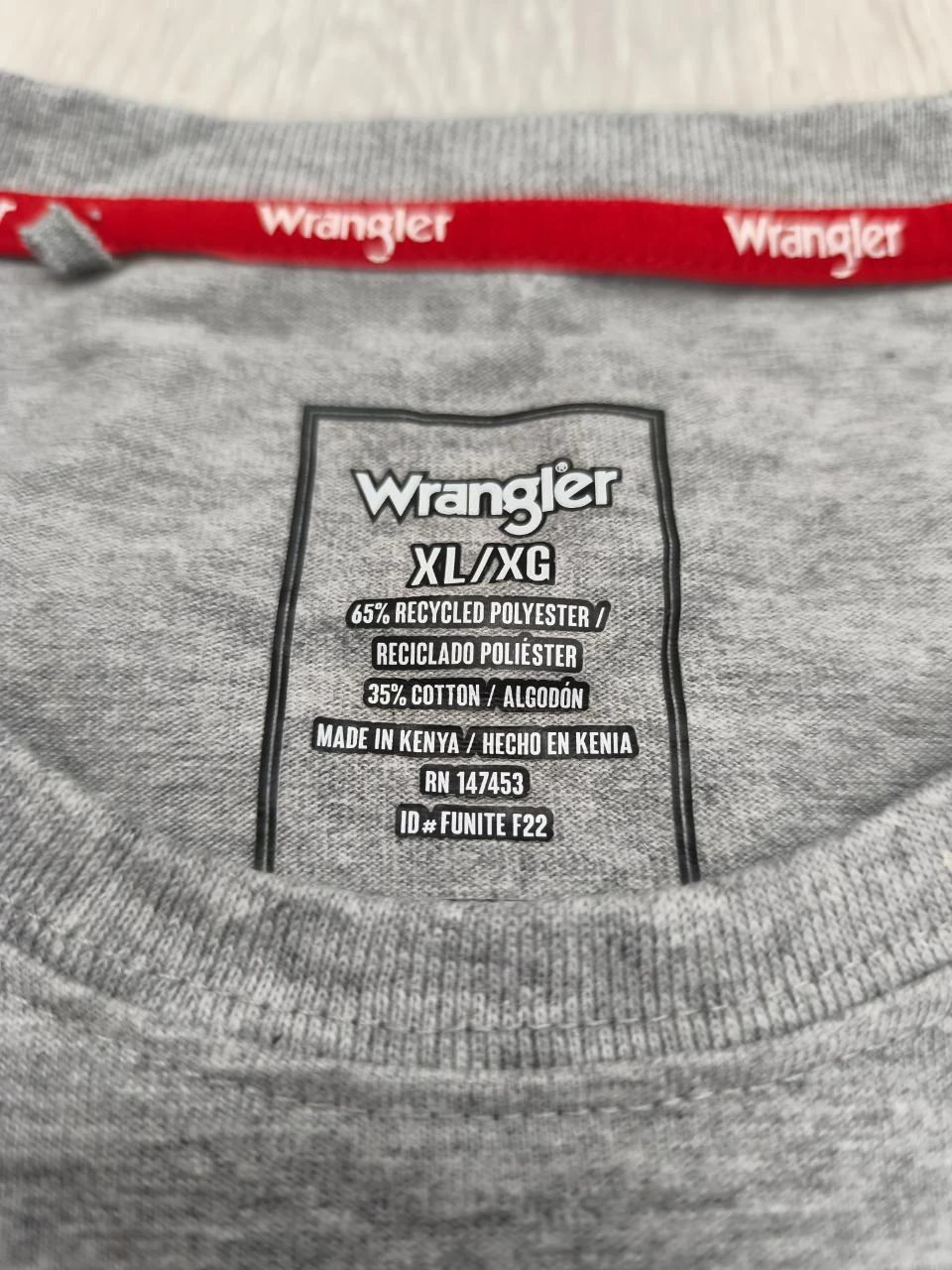 T-Shirt Manche Longue Wrangler Gris Taille XL – photo 2
